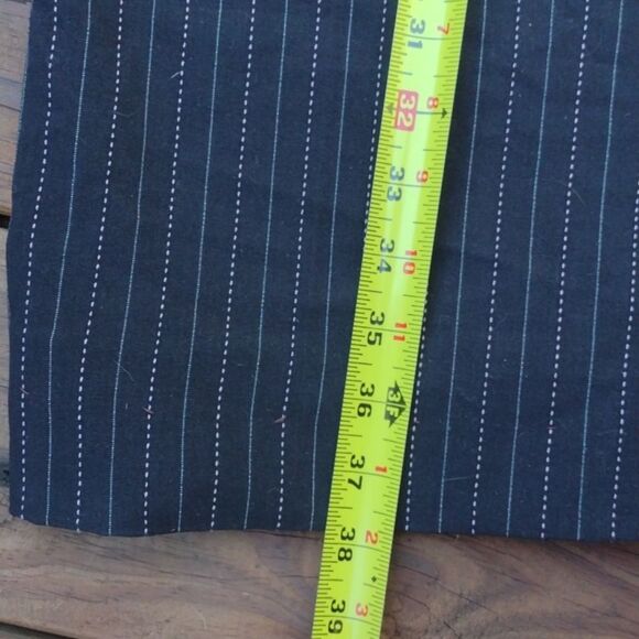 XOXO Y2K Two Piece Black Pinstripe Suit Blazer Size 9 and Wide Leg Pants Size 13 - Picture 10 of 13